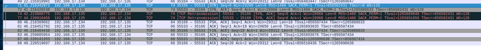 tcp第三次握手丢失的测试